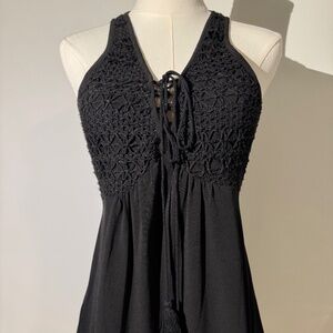 BCBGeneration Knit Lace Sleeveless Black, Size S